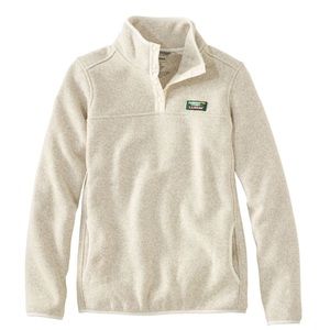 Women's L.L.Bean Sweater Fleece Pullover 1/4 Snap